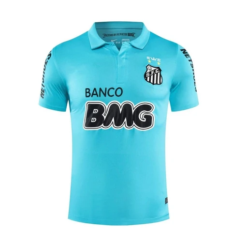 Turquoise short-sleeve football jersey on a white background